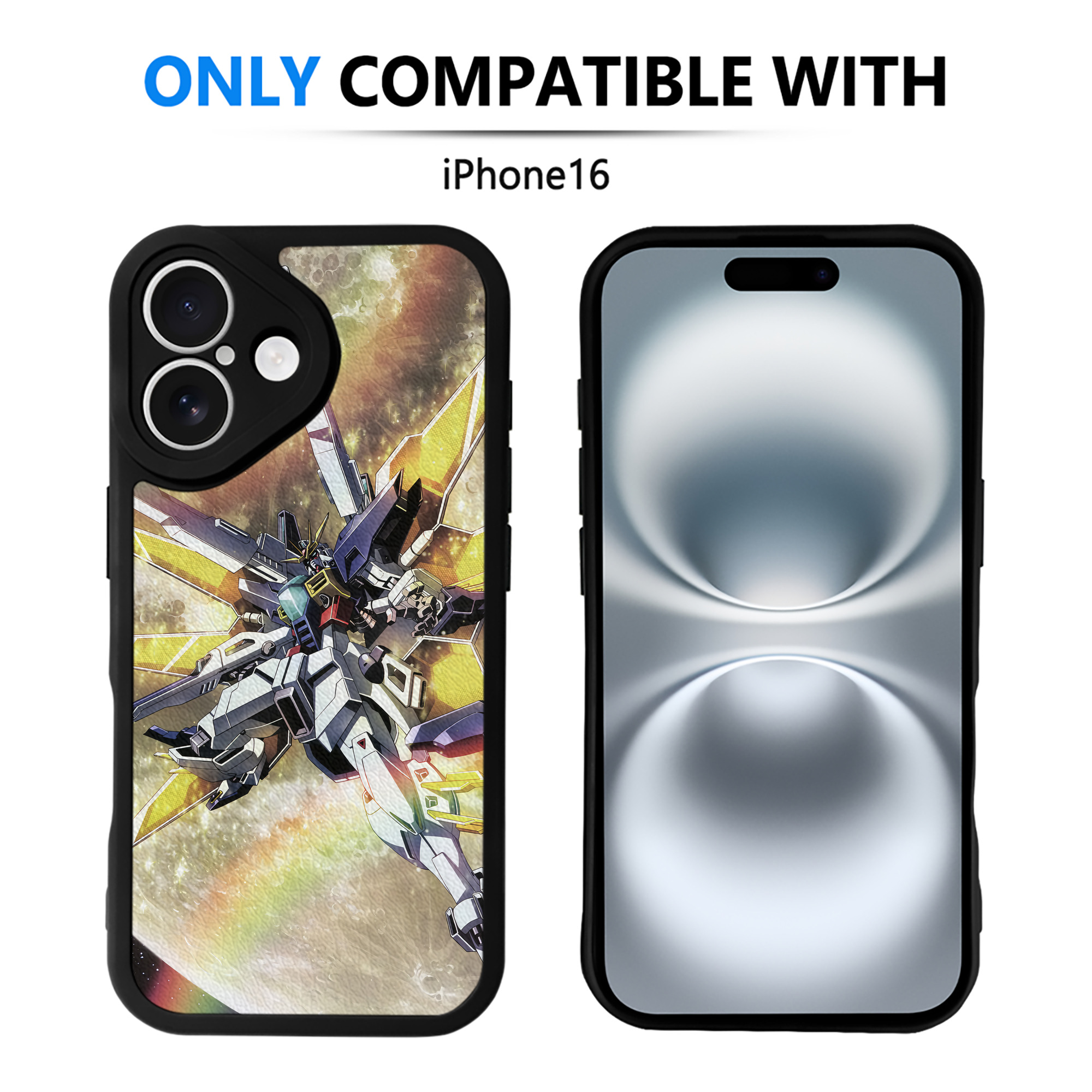 （画像用） 機動戦士ガンダム Mobile Suit Gundam 【iPhone 16シリーズ対応】シリコンスマホケース（レザー調） 材質：シリコン